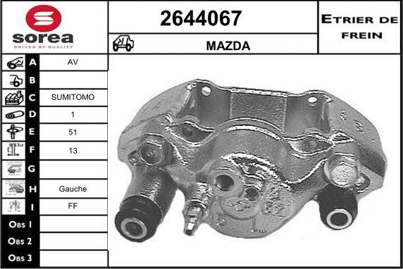 EAI 2644067 - Гальмівний супорт autocars.com.ua