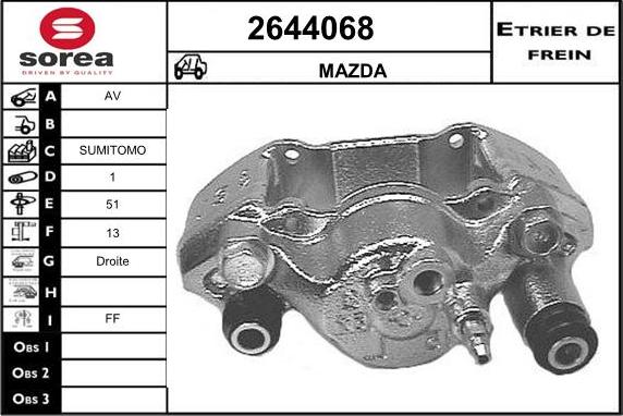 EAI 2644068 - Гальмівний супорт autocars.com.ua