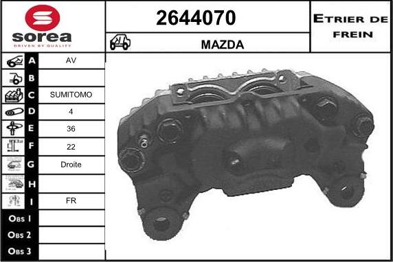 EAI 2644070 - Тормозной суппорт avtokuzovplus.com.ua