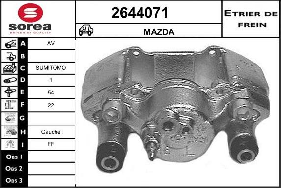 EAI 2644071 - Гальмівний супорт autocars.com.ua