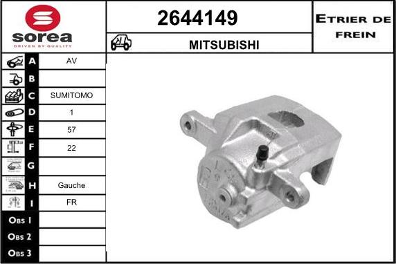 EAI 2644149 - Гальмівний супорт autocars.com.ua