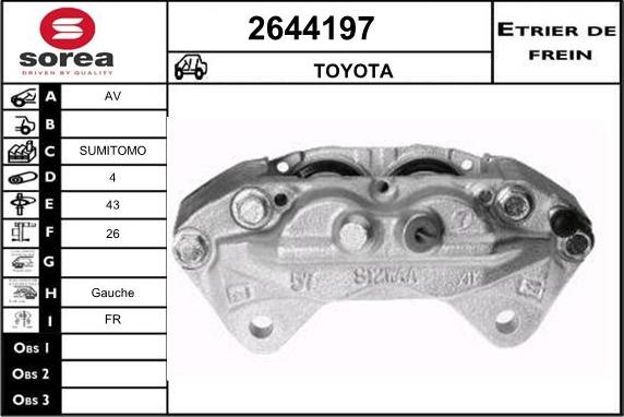 EAI 2644197 - Гальмівний супорт autocars.com.ua