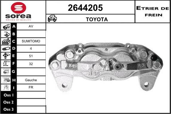 EAI 2644205 - Гальмівний супорт autocars.com.ua