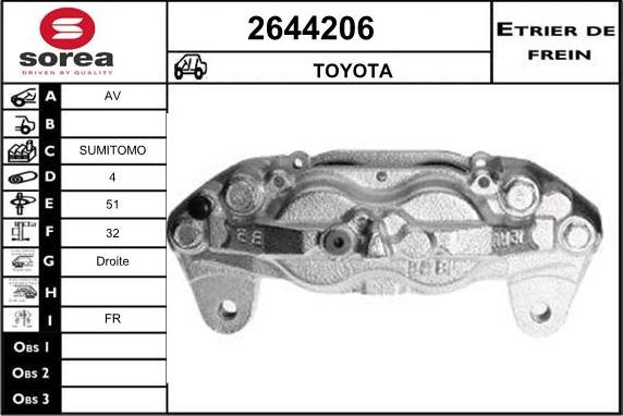 EAI 2644206 - Гальмівний супорт autocars.com.ua