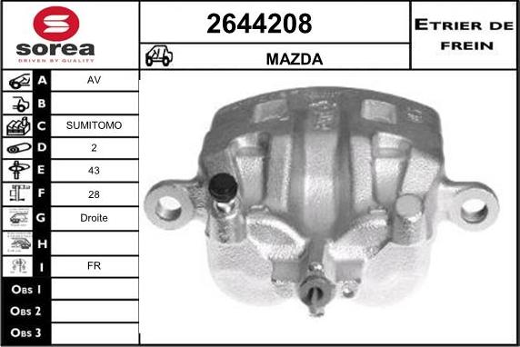 EAI 2644208 - Тормозной суппорт avtokuzovplus.com.ua