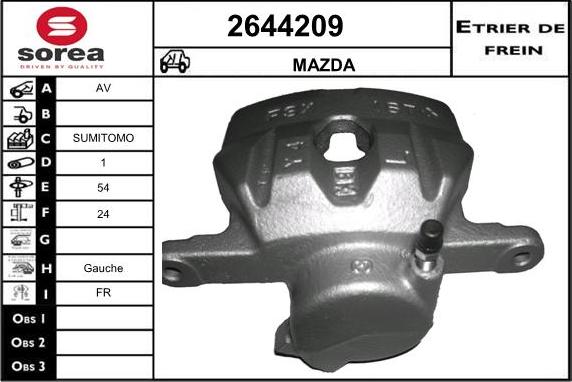 EAI 2644209 - Тормозной суппорт avtokuzovplus.com.ua