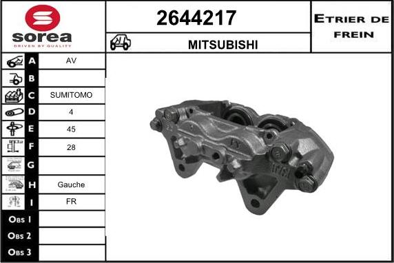 EAI 2644217 - Гальмівний супорт autocars.com.ua