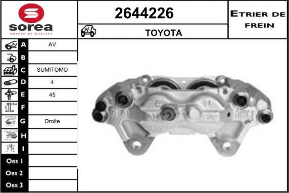 EAI 2644226 - Гальмівний супорт autocars.com.ua