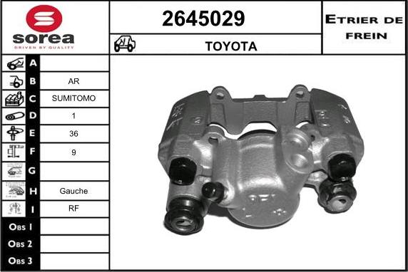 EAI 2645029 - Гальмівний супорт autocars.com.ua