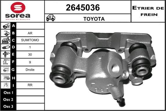 EAI 2645036 - Гальмівний супорт autocars.com.ua