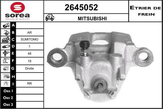 EAI 2645052 - Гальмівний супорт autocars.com.ua