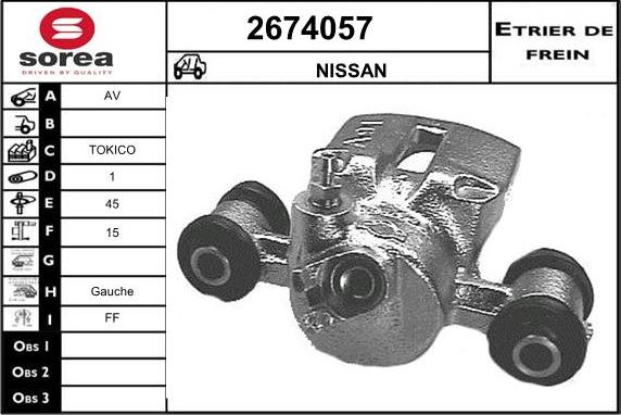 EAI 2674057 - Гальмівний супорт autocars.com.ua