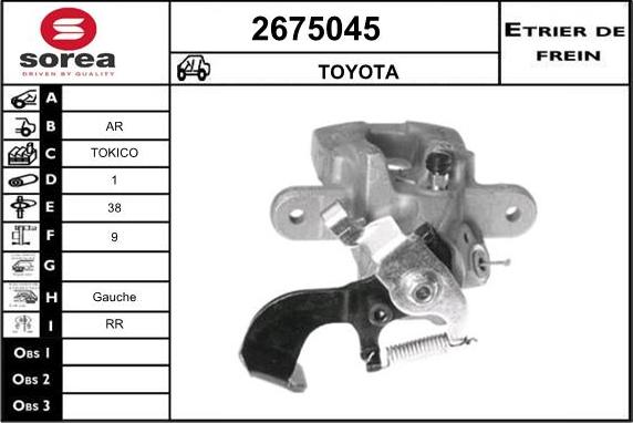 EAI 2675045 - Гальмівний супорт autocars.com.ua