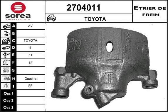 EAI 2704011 - Тормозной суппорт avtokuzovplus.com.ua