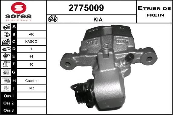 EAI 2775009 - Тормозной суппорт avtokuzovplus.com.ua