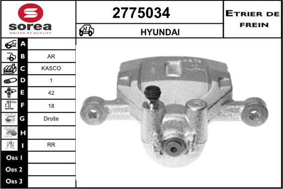 EAI 2775034 - Тормозной суппорт avtokuzovplus.com.ua