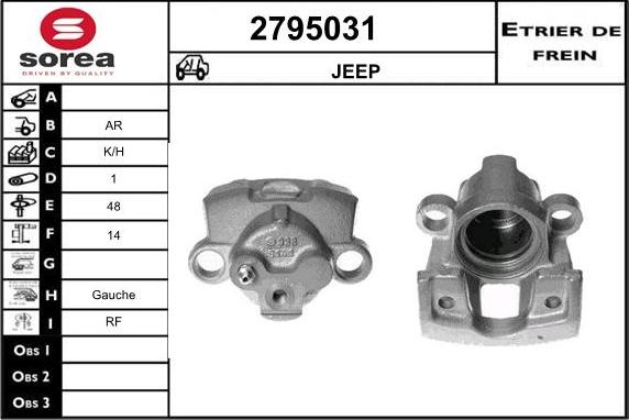 EAI 2795031 - Гальмівний супорт autocars.com.ua