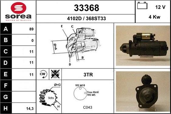 EAI 33368 - Стартер autodnr.net