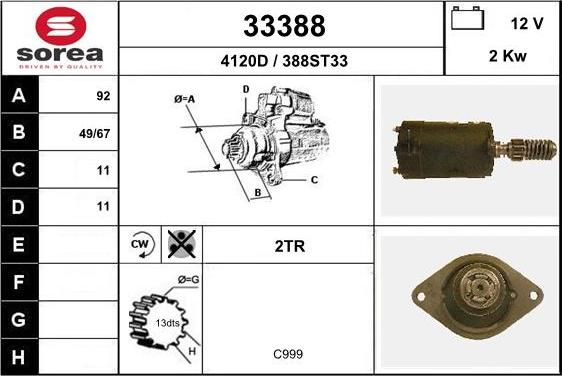 EAI 33388 - Стартер autodnr.net