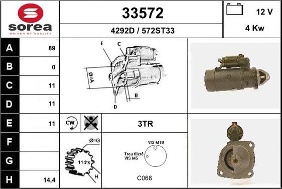 EAI 33572 - Стартер autodnr.net