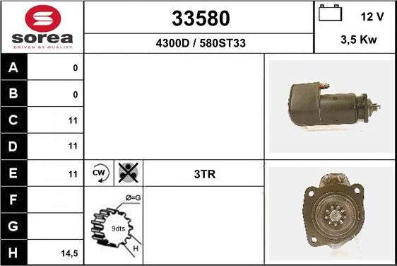 EAI 33580 - Стартер avtokuzovplus.com.ua