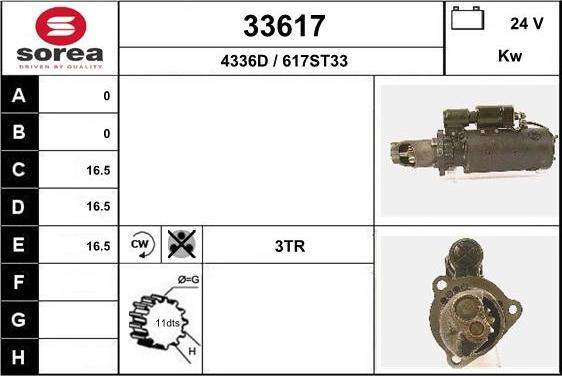 EAI 33617 - Стартер autocars.com.ua