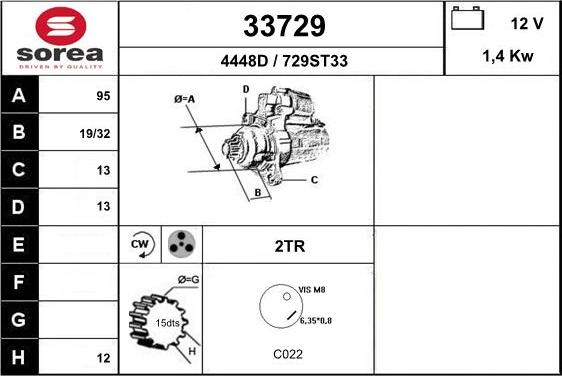 EAI 33729 - Стартер avtokuzovplus.com.ua