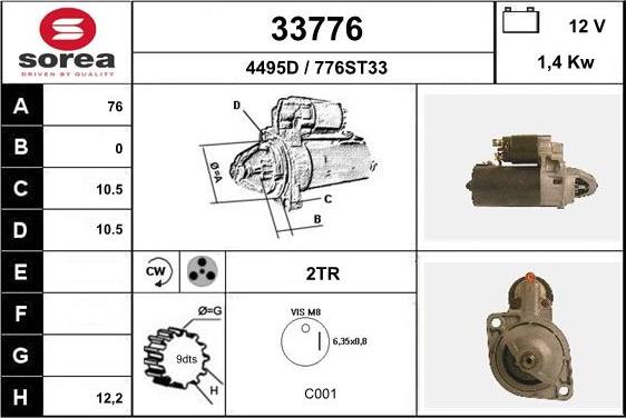 EAI 33776 - Стартер avtokuzovplus.com.ua