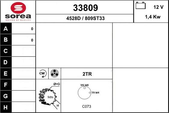 EAI 33809 - Стартер avtokuzovplus.com.ua