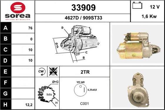 EAI 33909 - Стартер avtokuzovplus.com.ua