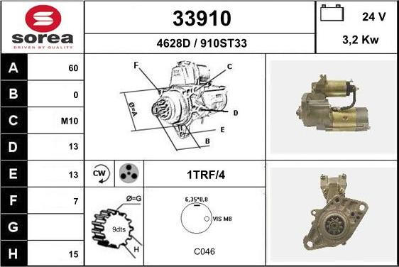 EAI 33910 - Стартер avtokuzovplus.com.ua