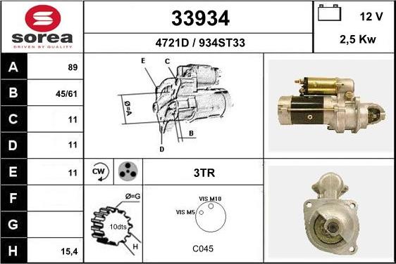 EAI 33934 - Стартер autodnr.net