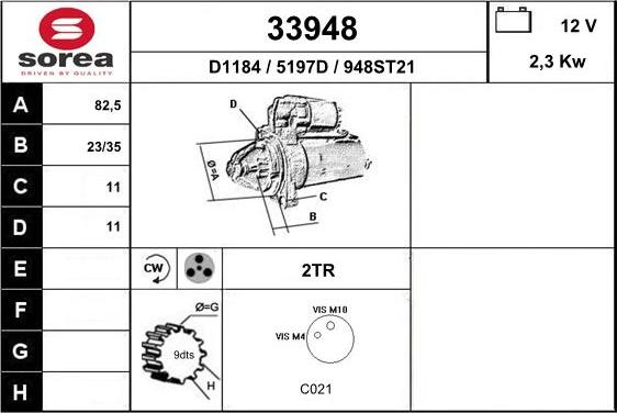 EAI 33948 - Стартер autodnr.net