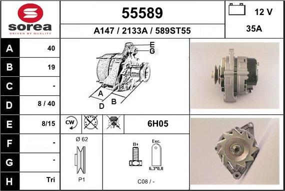 EAI 55589 - Генератор avtokuzovplus.com.ua