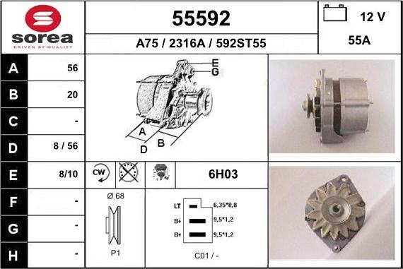 EAI 55592 - Генератор avtokuzovplus.com.ua