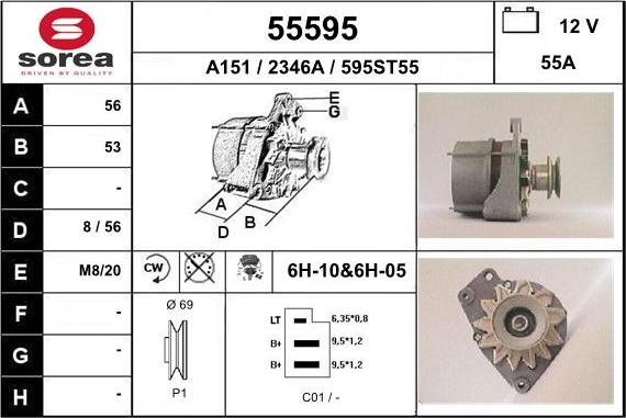 EAI 55595 - Генератор avtokuzovplus.com.ua