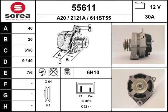 EAI 55611 - Генератор avtokuzovplus.com.ua