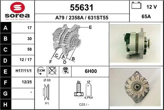 EAI 55631 - Генератор avtokuzovplus.com.ua