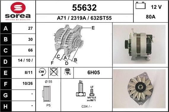 EAI 55632 - Генератор avtokuzovplus.com.ua