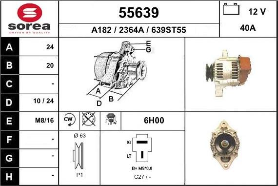 EAI 55639 - Генератор avtokuzovplus.com.ua