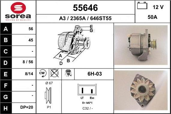 EAI 55646 - Генератор avtokuzovplus.com.ua