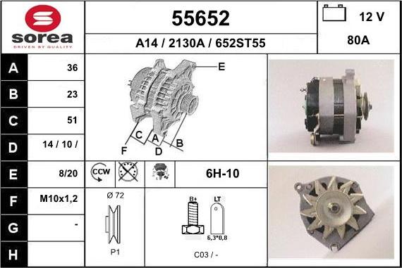 EAI 55652 - Генератор autocars.com.ua