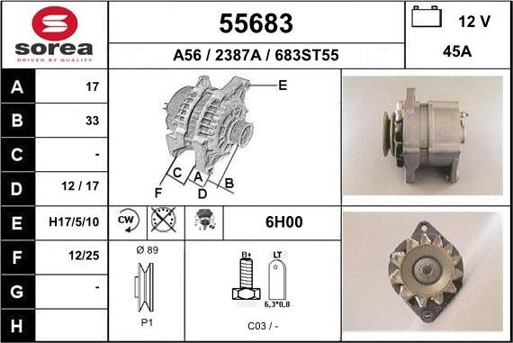 EAI 55683 - Генератор autocars.com.ua