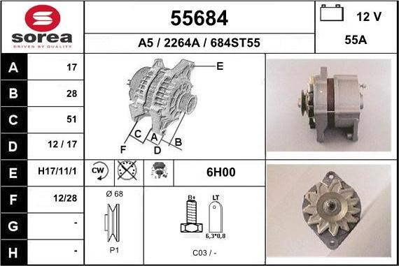 EAI 55684 - Генератор avtokuzovplus.com.ua