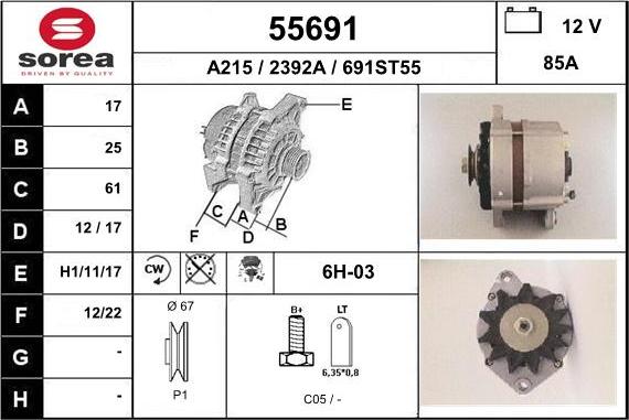 EAI 55691 - Генератор autocars.com.ua