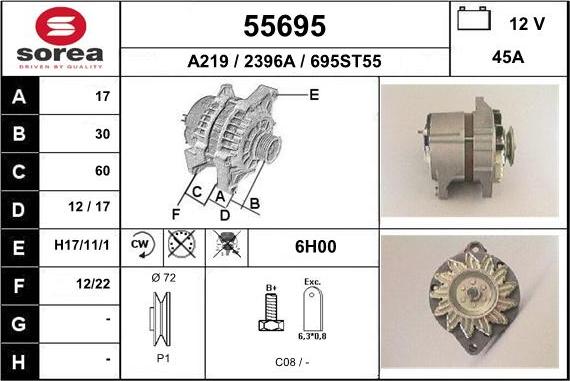 EAI 55695 - Генератор autocars.com.ua