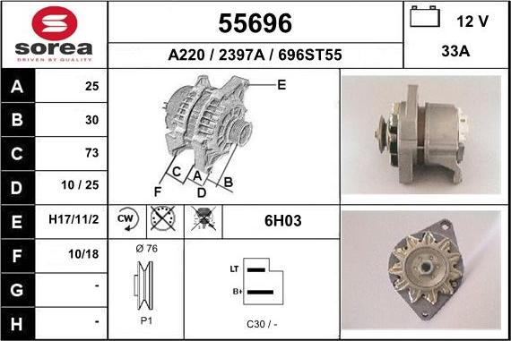 EAI 55696 - Генератор avtokuzovplus.com.ua