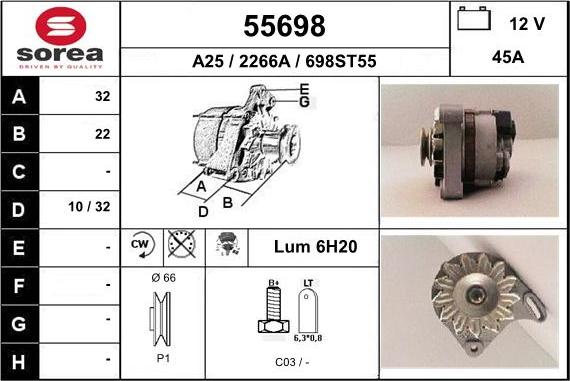 EAI 55698 - Генератор autocars.com.ua