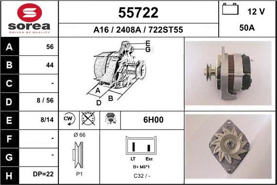 EAI 55722 - Генератор avtokuzovplus.com.ua