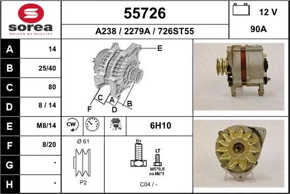 EAI 55726 - Генератор avtokuzovplus.com.ua